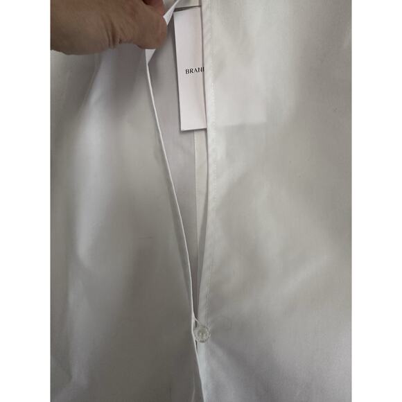 Brandon Maxwell Mira Split back button Down Shirt White Size 6 - Picture 4 of 6